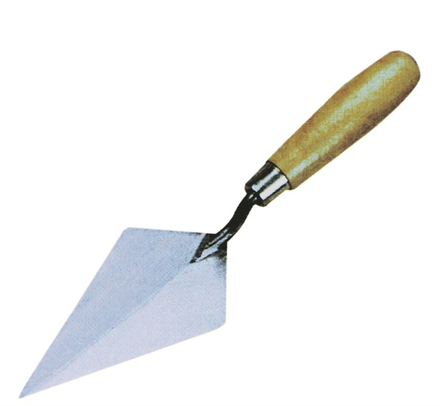 Bricklaying Trowel, Wooden Handle, Carton Steel Trowel 9"
