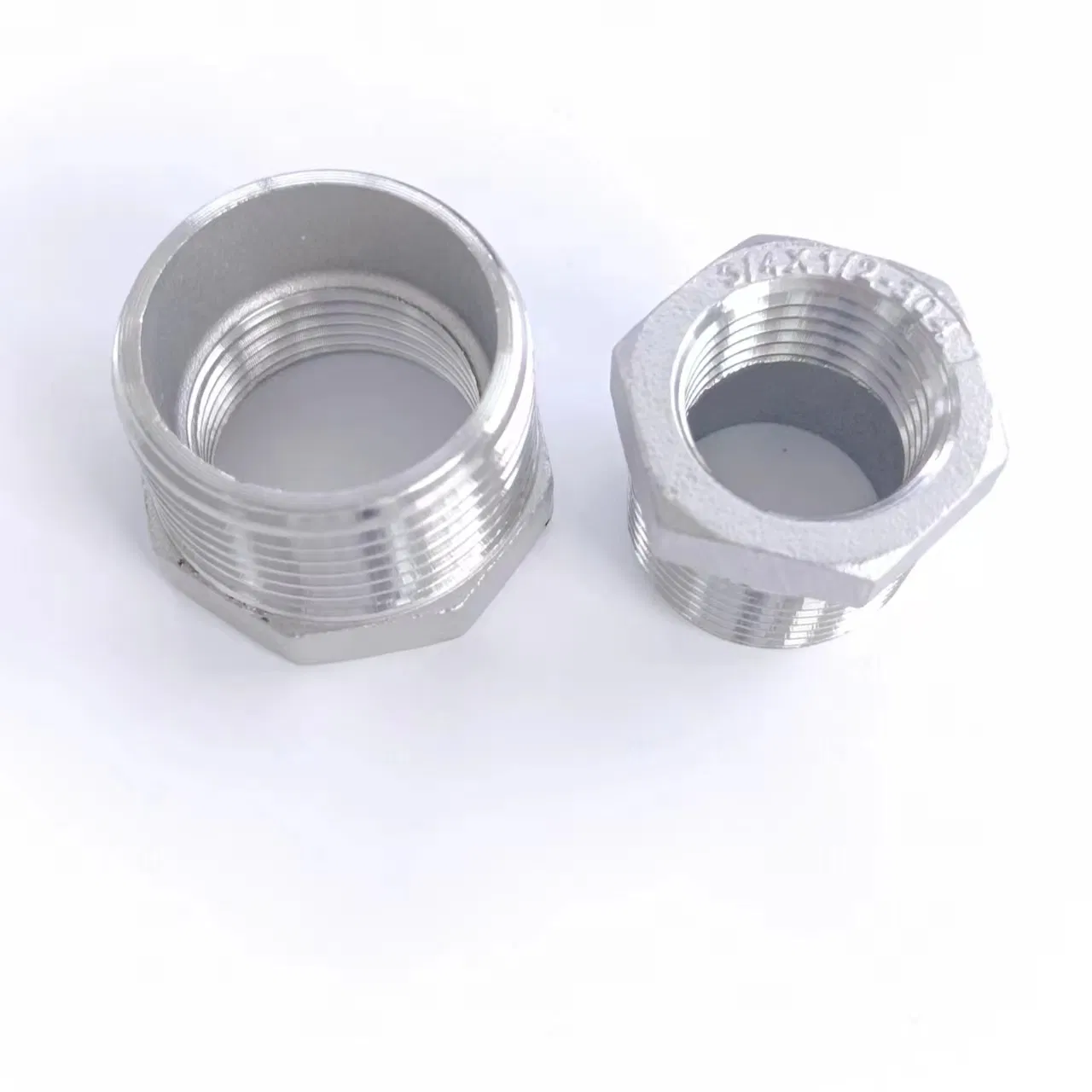 Factory Straight Hair 304 Stainless Steel 2 Inches Hexagon Bushing