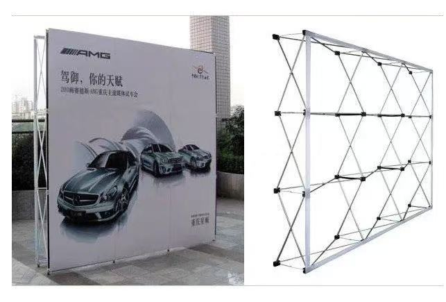 Foldable Wall for Exhibition Aluminum Pop up Display Stand 3X3, 3X4, 3X5 Backdrop Banner Stand for Exhibition/Tradeshow/Fair Booth
