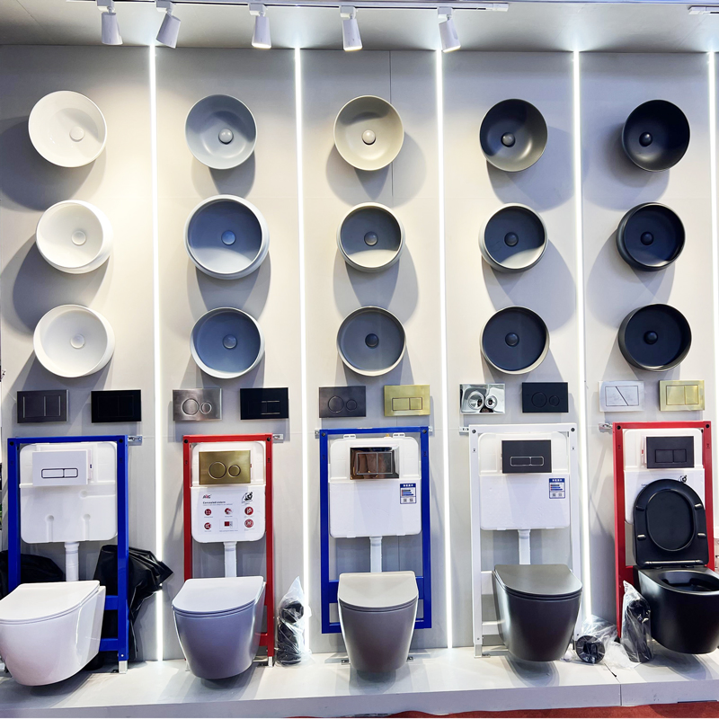 Bathroom Dual Flush Wall Hung Toilet Concealed Cistern Eco-Friendly Ultrathin Hidden Cistern