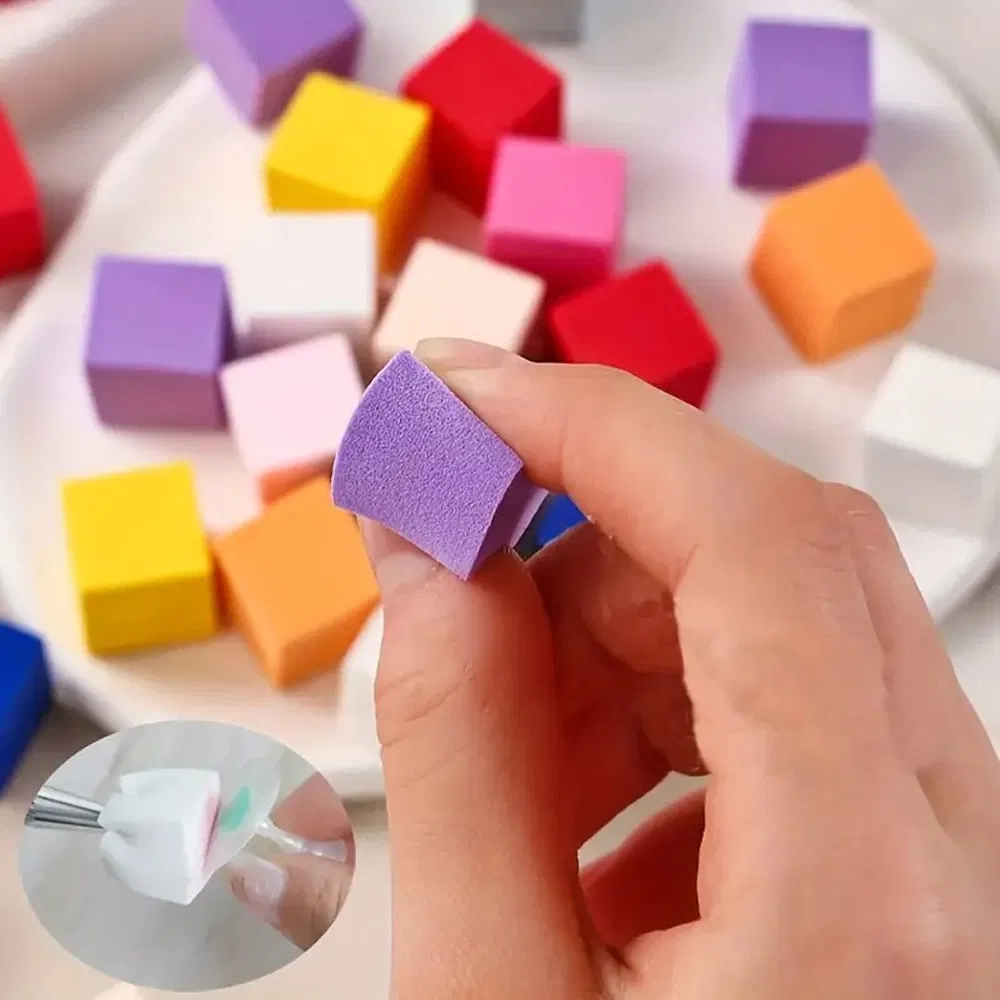 Manicure Nails Sponge Mini 1cm Small Square Powder Puff Grab Pen Patting Cotton Other Nail Art Tool