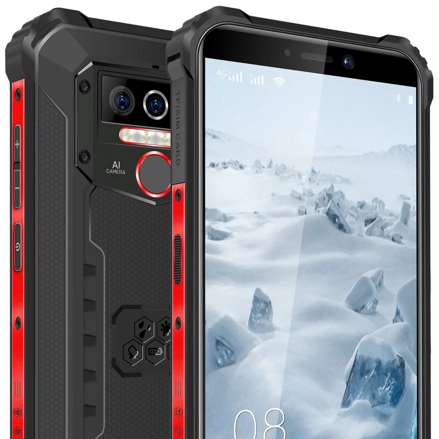 Ready in Stock Wp5 PRO Large Battery 8000mAh Long Lasting Rugged Phone 4GB+64GB Face Unlock Waterproof Dustproof Smartphone
