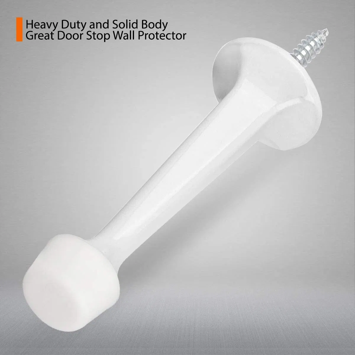 Solid Rigid Door Stop with Soft Rubber Tip