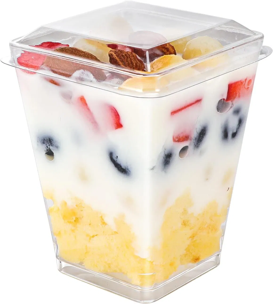 Premium 5 Oz Clear Plastic Dessert Cups with Lids