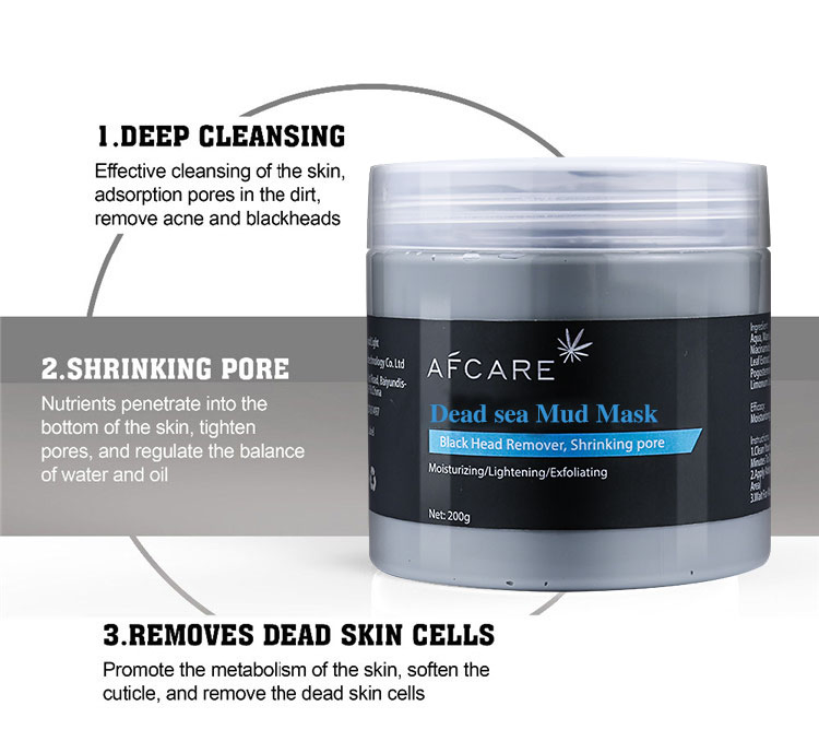 Private Label OEM Skin Care Brightens Repairs Anti-Aging Dead Sea Mud Mask