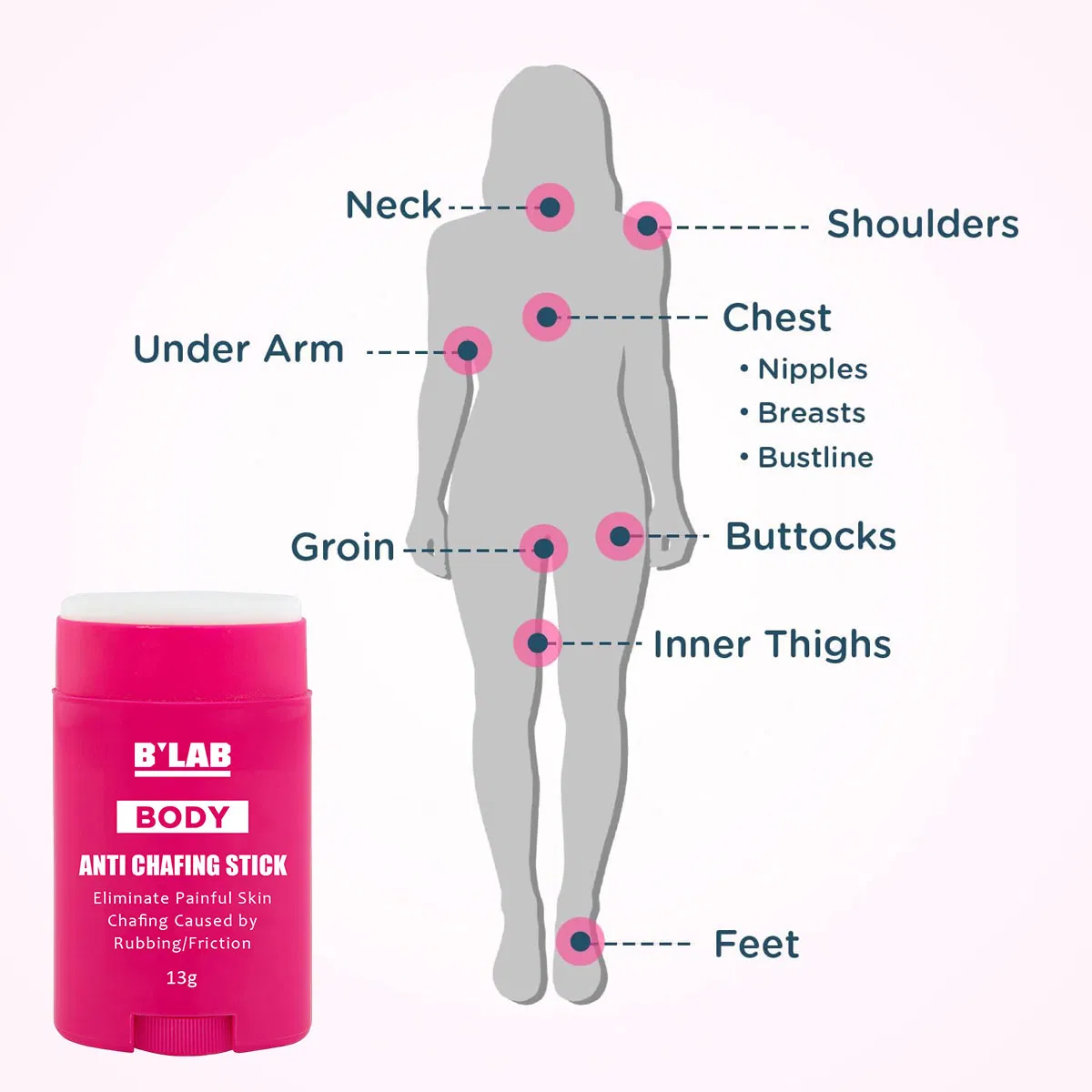 Wholesale Skin Body Care Anti Chafe Balm Inner Thigh Anti Chafing Stick