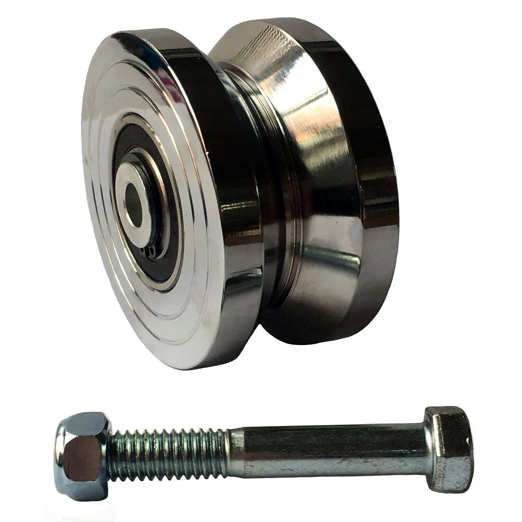 Professional Manufacturing Heavy Duty Chrome Plated V-Grooved Gate Wheel