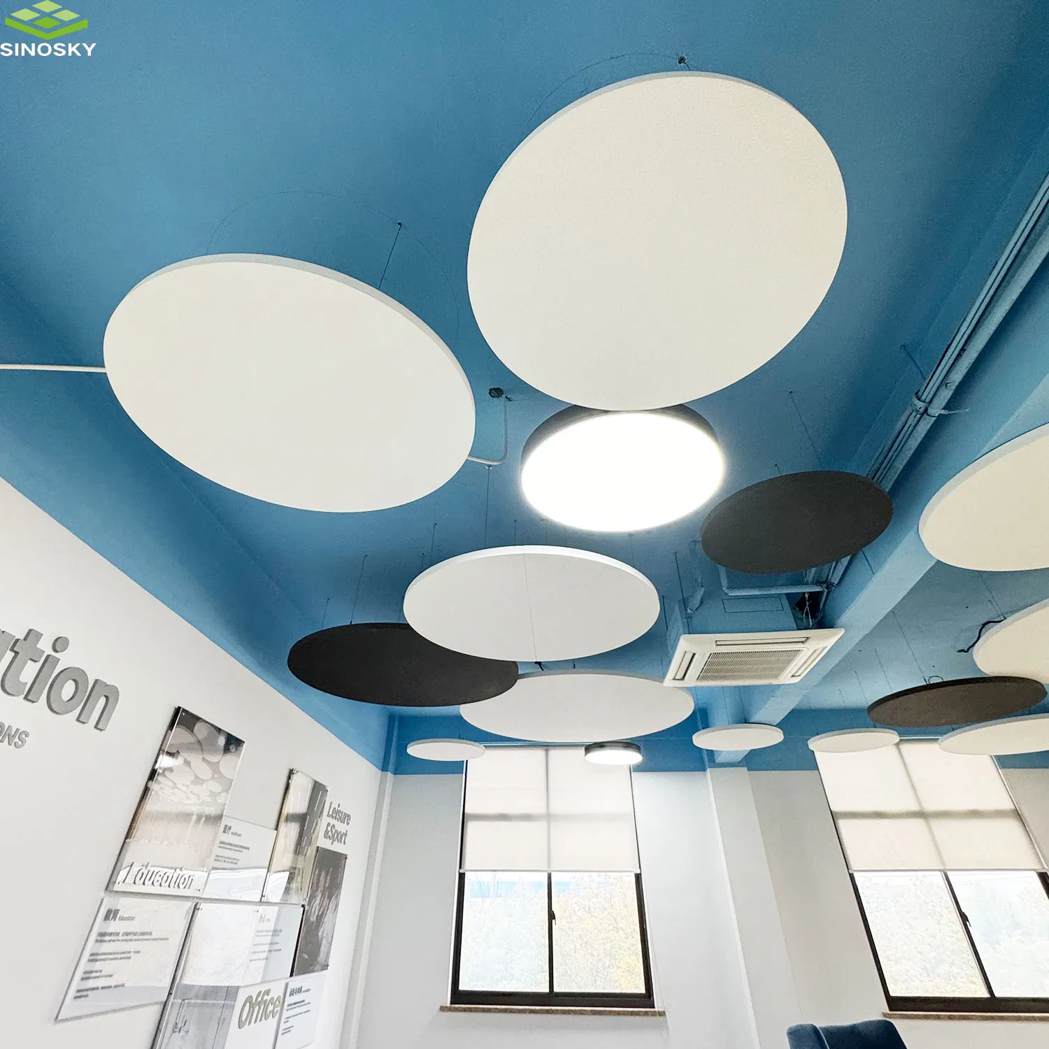 Customized Fiberglass Suspended Ceiling Acoustic Baffle Wave Design Wall Panel