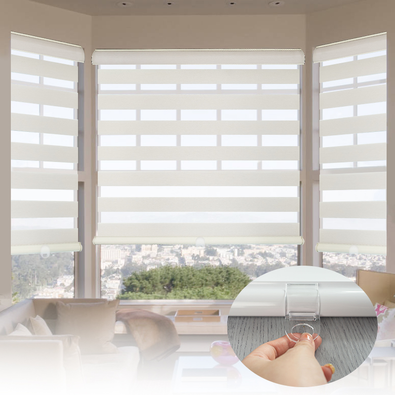 Sisheng Light Filtering Zebra Blinds for Bedroom with Cordless S3