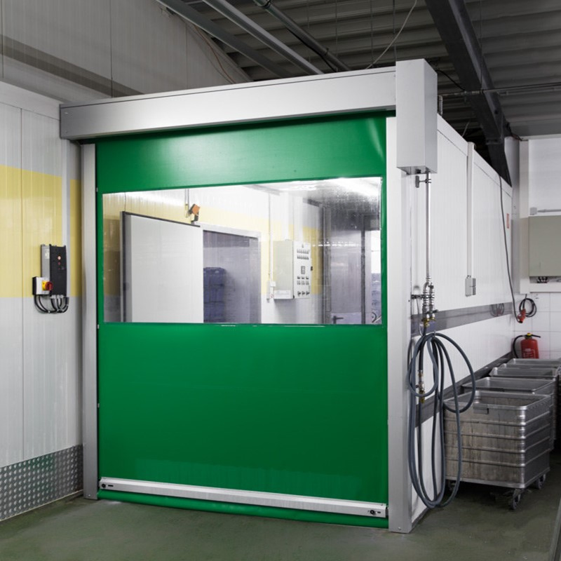 Zipper Type Self Repairing Airtight High Speed PVC Fabric Rapid Rise Rolling up Door for Warehouse or Food and Pharmaceutical Factory