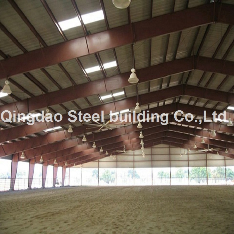 Prefabricated Steel Structure Indoor Horse Riding Hall / Horse Riding Arena Construction Building