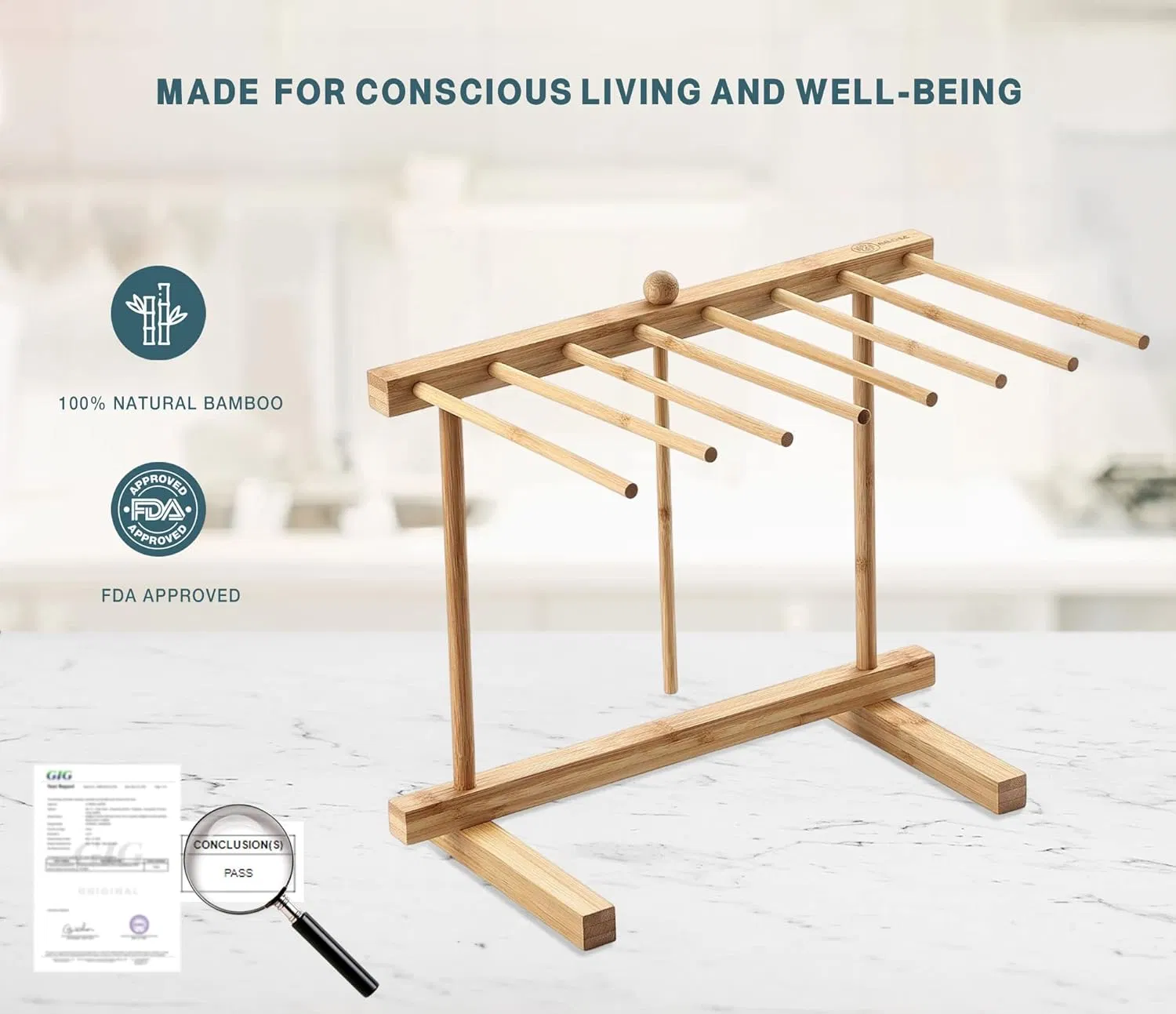 Bamboo Made Household Kitchen Pasta Handmade Noodles Bamboo Noodle Drying Rack