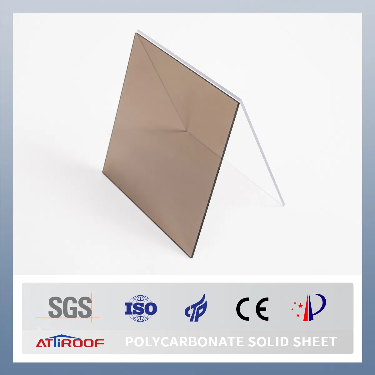 Suitable for Sunrooms, Carports, Greenhouses. UV Resistant Polycarbonate Solid Roof Sheet