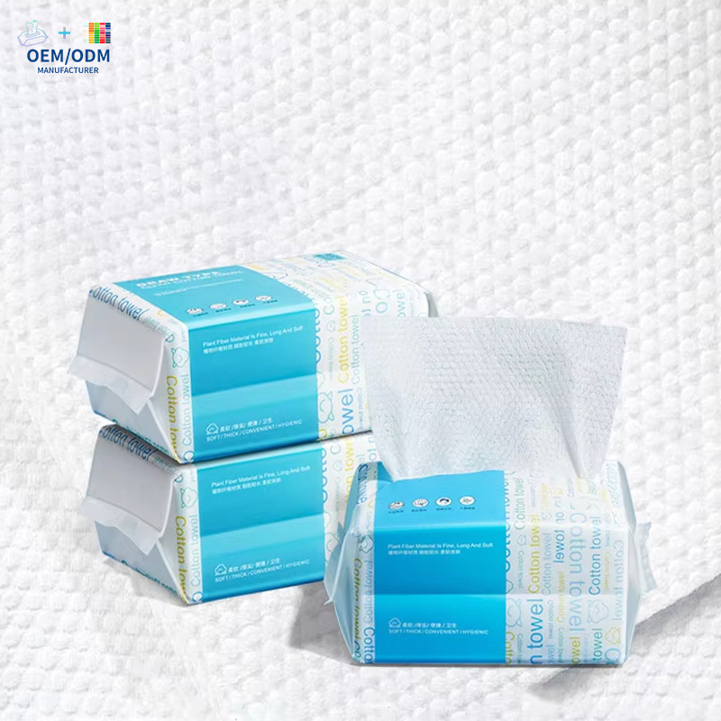 OEM Custom Large Size Multi Use Adult and Baby Dry Wipes Portable Disposable Cotton Facial Tissue