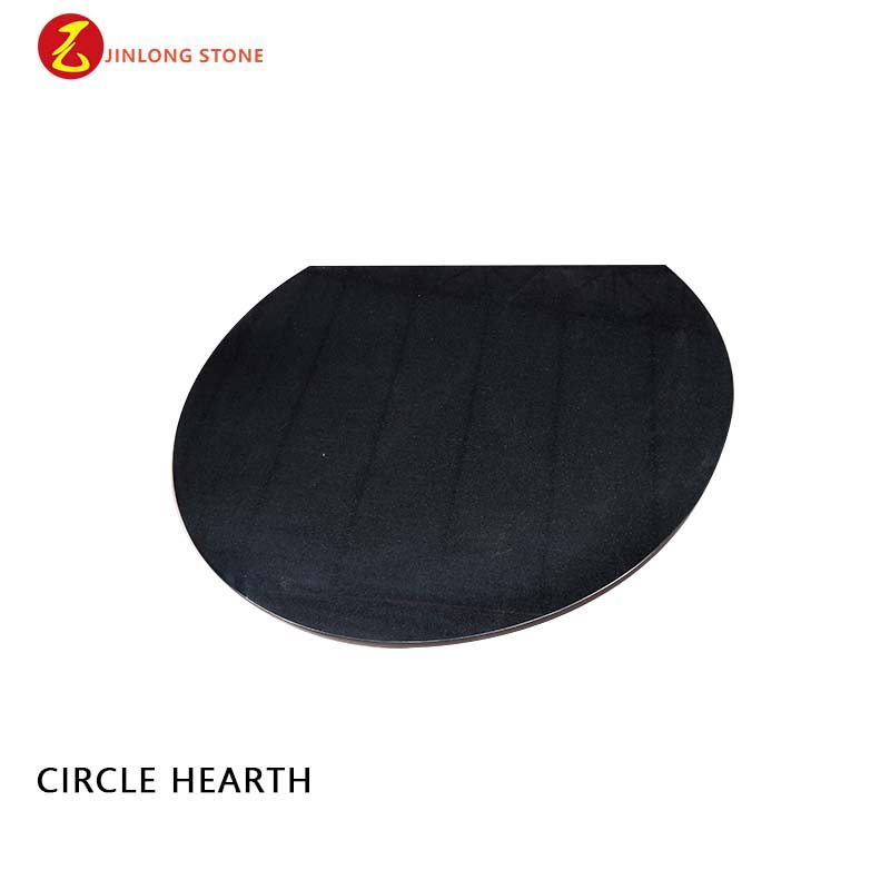 Black Granite Stone Fireplace Square Corner Hearth as Fireplace Parts, Fireplace Sets & Accessories