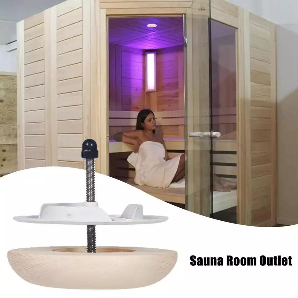 Sauna Room Air Vent Round Wooden Sauna Adjustable Exhaust Air Ventilation Steam Room Accessory