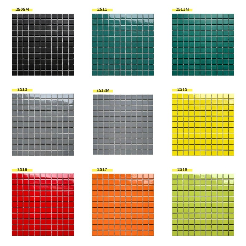 Красная мозаичная плитка для стен и декора