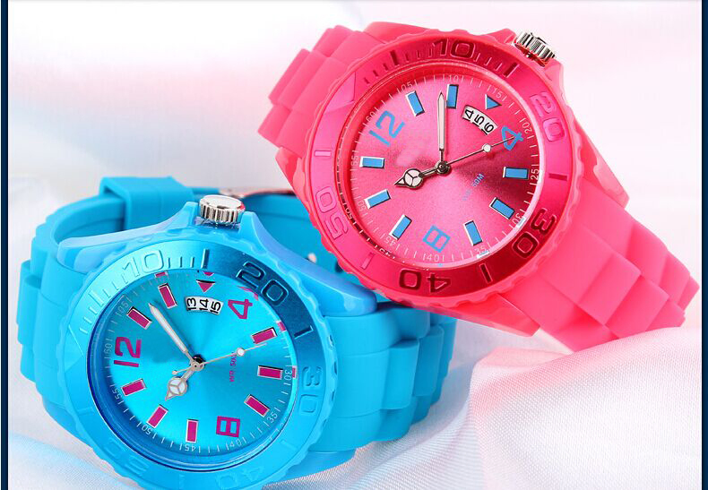 Environmental Japan Movement Silicon Calendar Watch