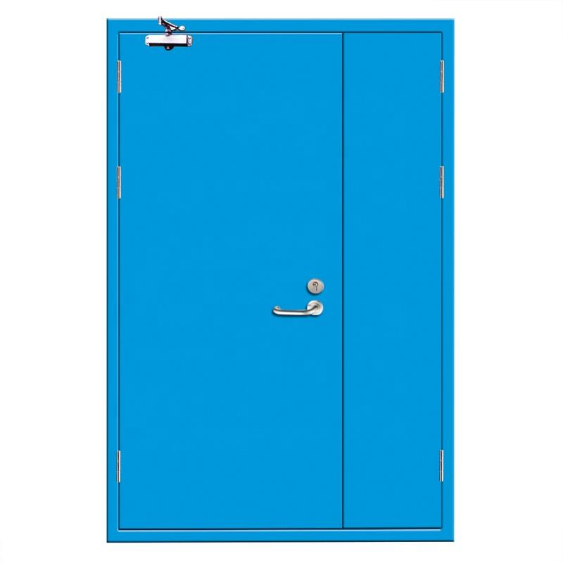 White Color Self-Closed Interior Steel Doors Smoke Resistant Anti Fire Doors