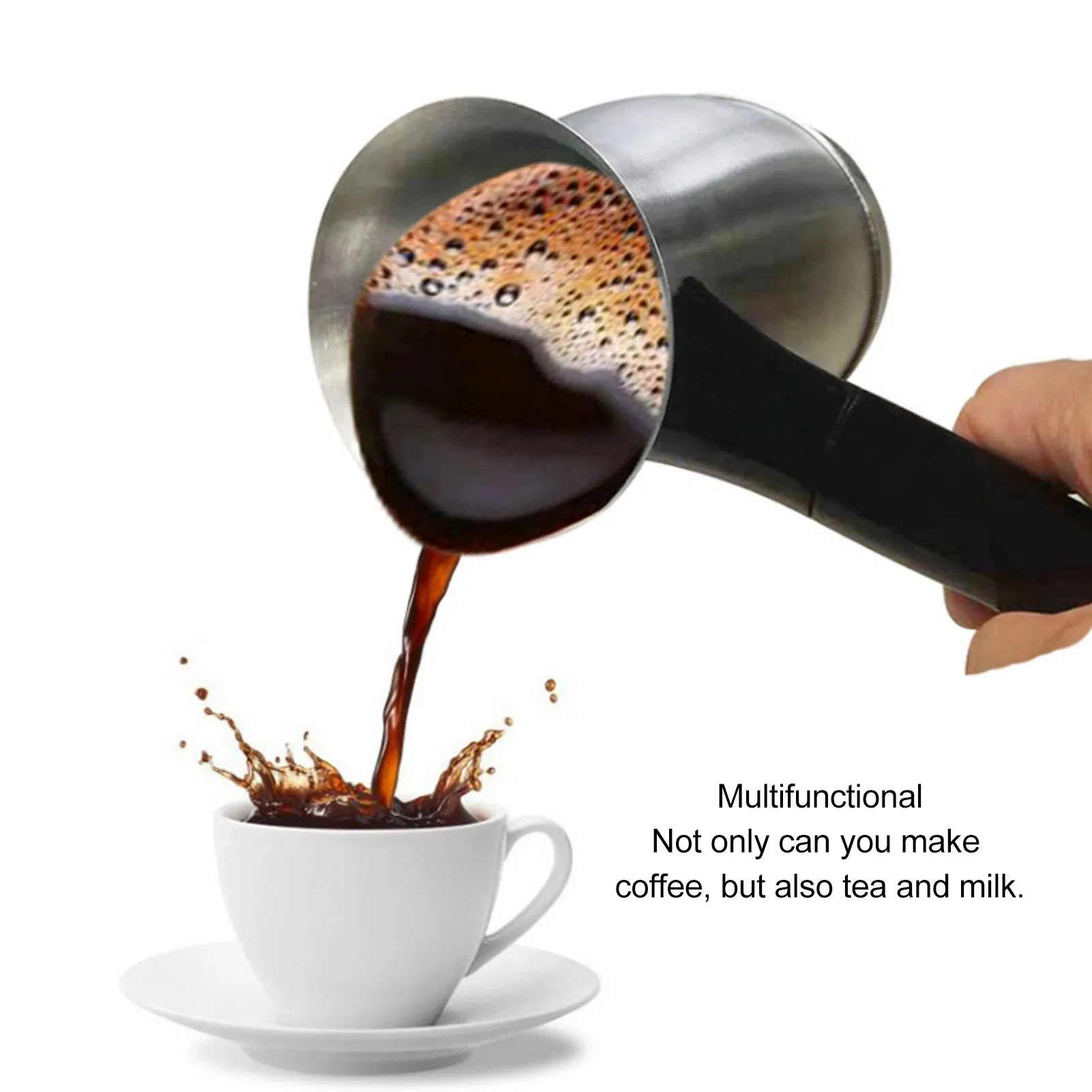 Premium 110V Stainless Steel Hand-Drip Coffee Pot for Baristas