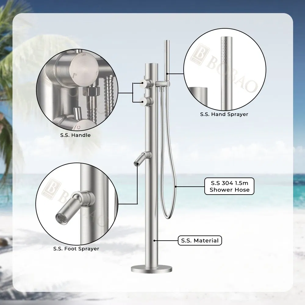 New Arrival Garden Swimming Pool Shower Stainless Steel Outdoor Shower