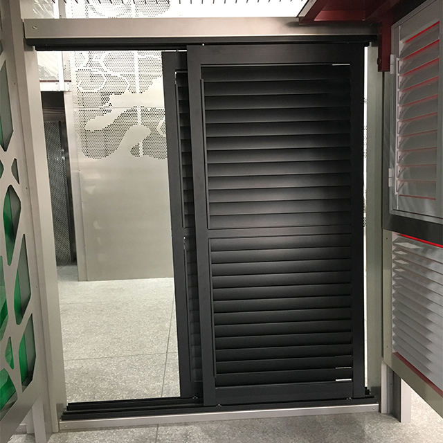Custom Interior Plantation Window Shutters Modern Aluminum Alloy Louvres with Vertical Opening Pattern Factory Created