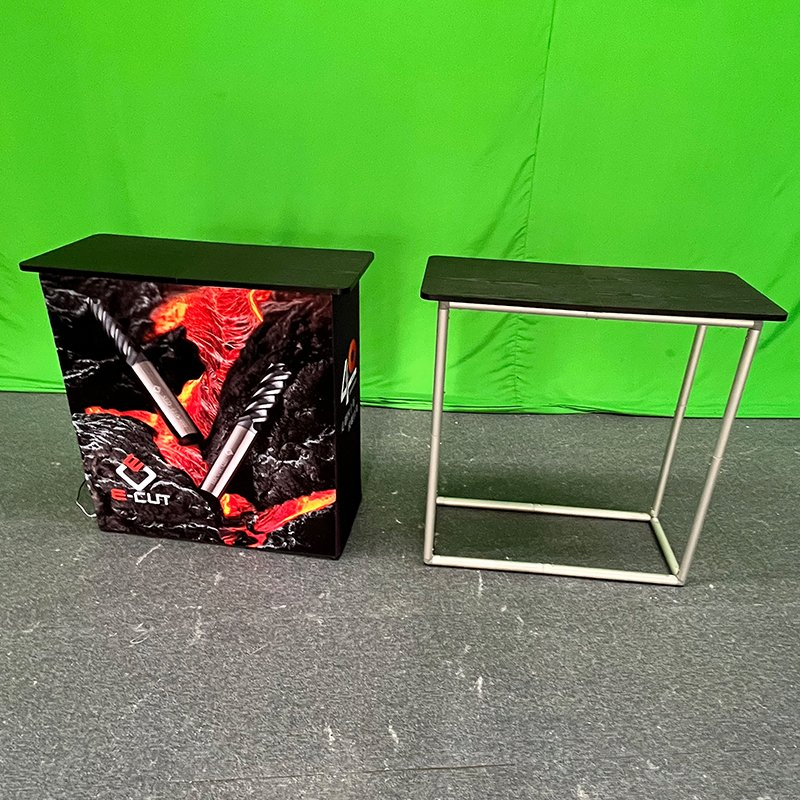 LED Light Promotion Table Exhibition Booth Reception Counter for Advertising Display Counter Popular Trade Show Tension Fabric