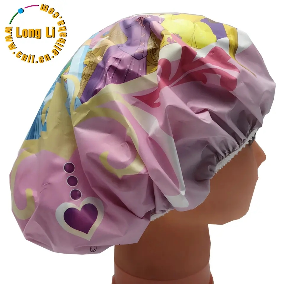 Eco Friendly PEVA Kids Hair Shower Bath Cap