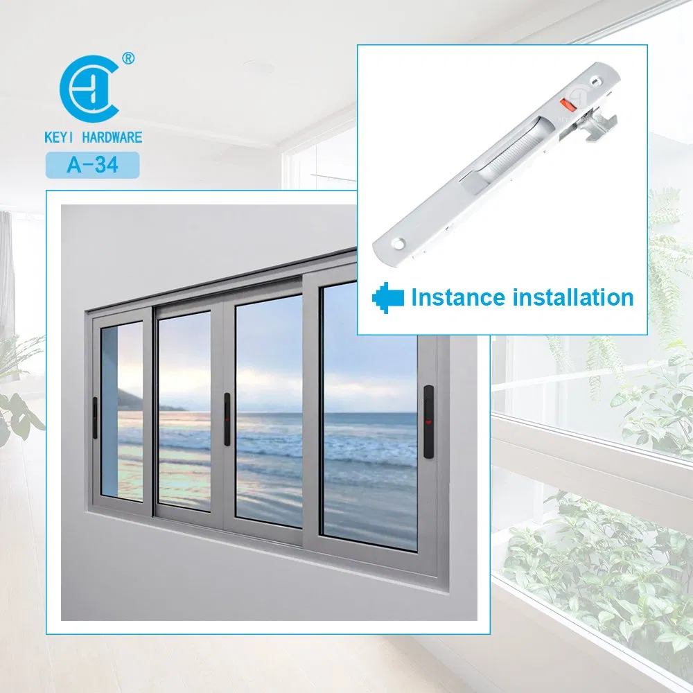 Aluminum Alloy Glass Window Push-Pull Gate Single-Side Hook Lock