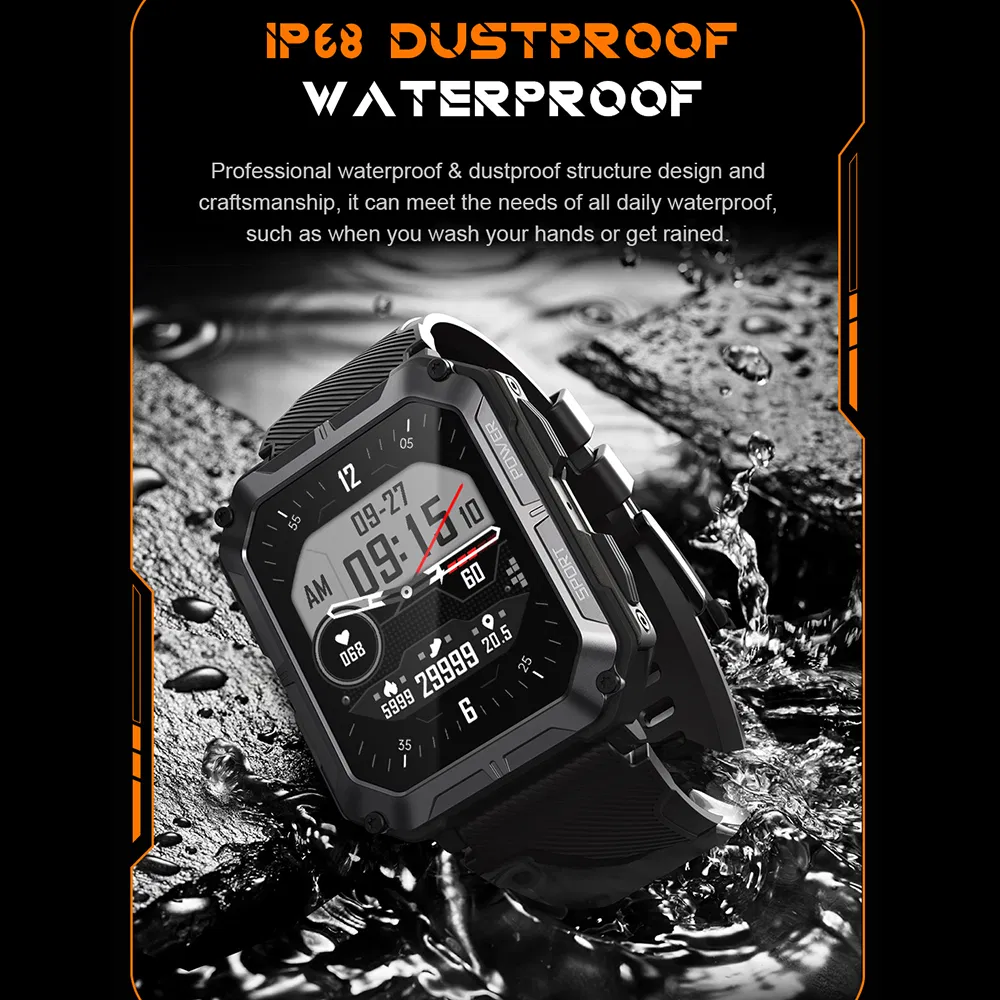 C20 PRO Outdoor Sports Watch 1.83 Inch HD Smart Bracelet Support Bluetooth Call Music Playback