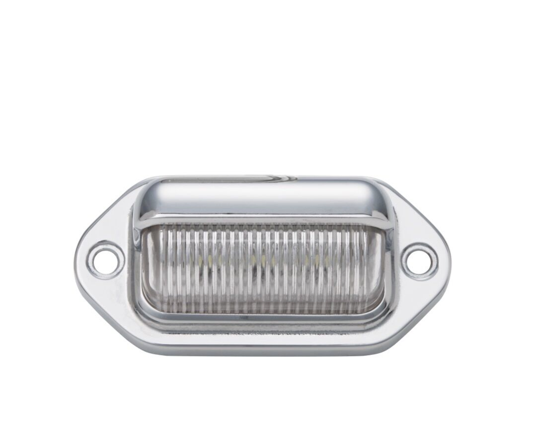 Светодиодные лампы для номерного знака, белые, хромированные