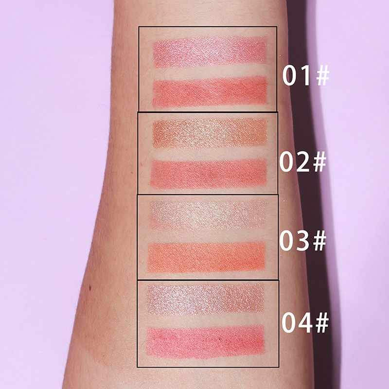 Matte Highlighter and Blush Two-in-One Cosmetic Customization Logo