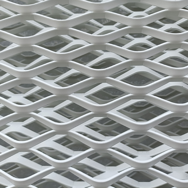 Customized White Aluminum Decorative Expanded Metal Wire Mesh for Building Facade/Ceiling Material