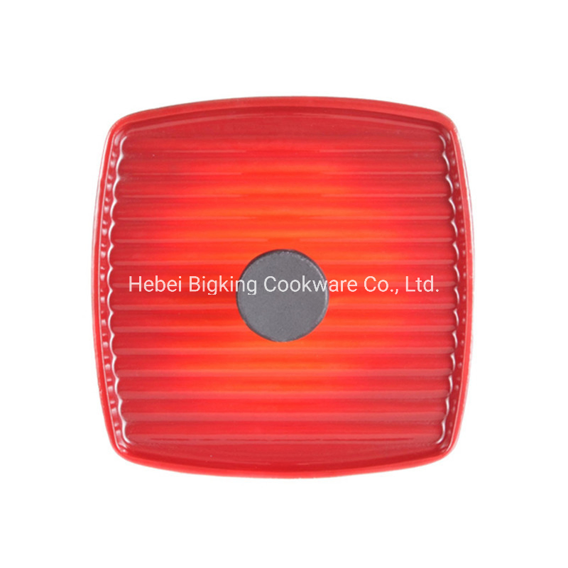 Hot Sale Square Enamel Cast Iron Bacon Press