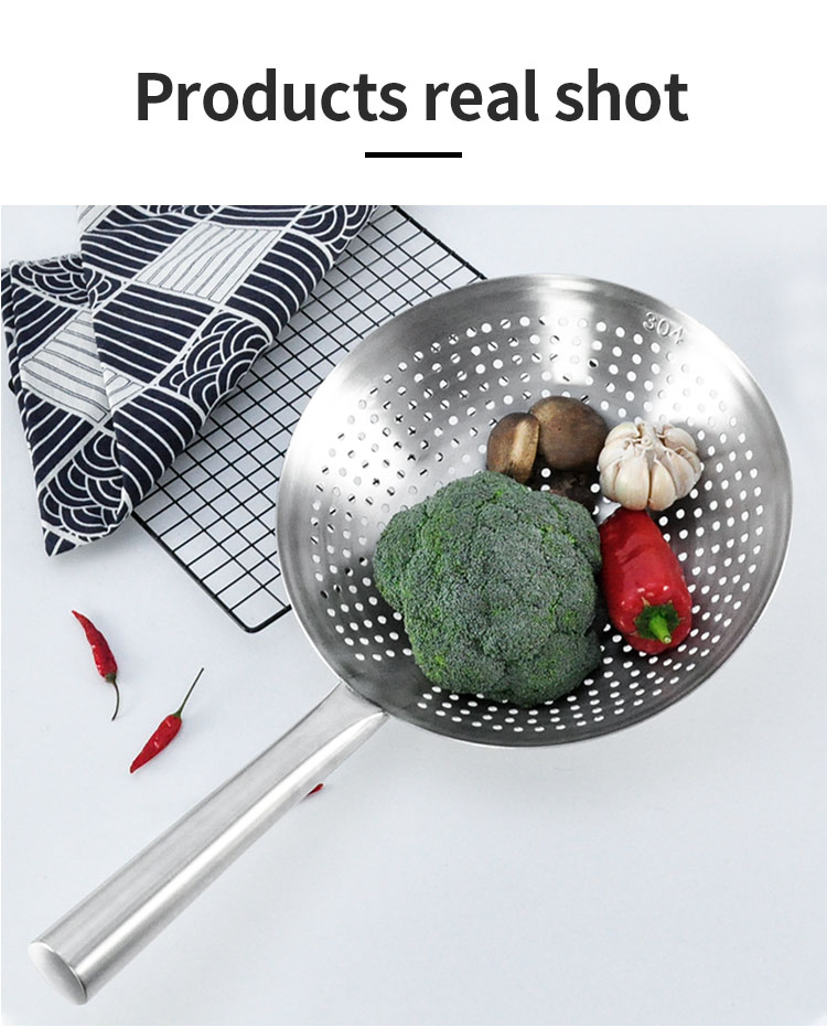Kitchenware Cookware Sifter Mesh Strainer Stainless Steel Leakage Drum Colander
