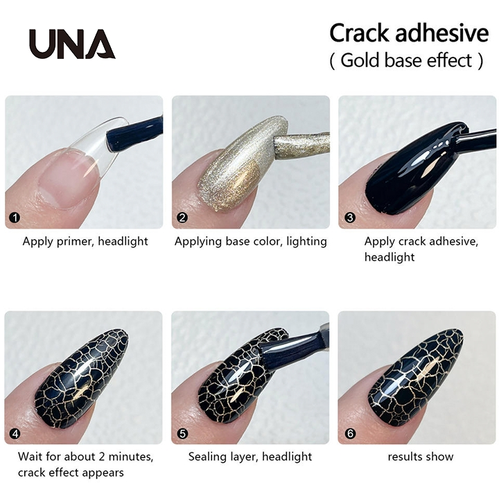 2025 Cross-Border Hot Selling Item Crack Adhesive Marbling Burst Suit Wholesale Nail Gel Polish