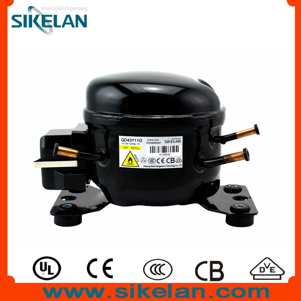 Hermetic Refrigerator Compressor, Model Qd43y11g, R600A Gas, 115V
