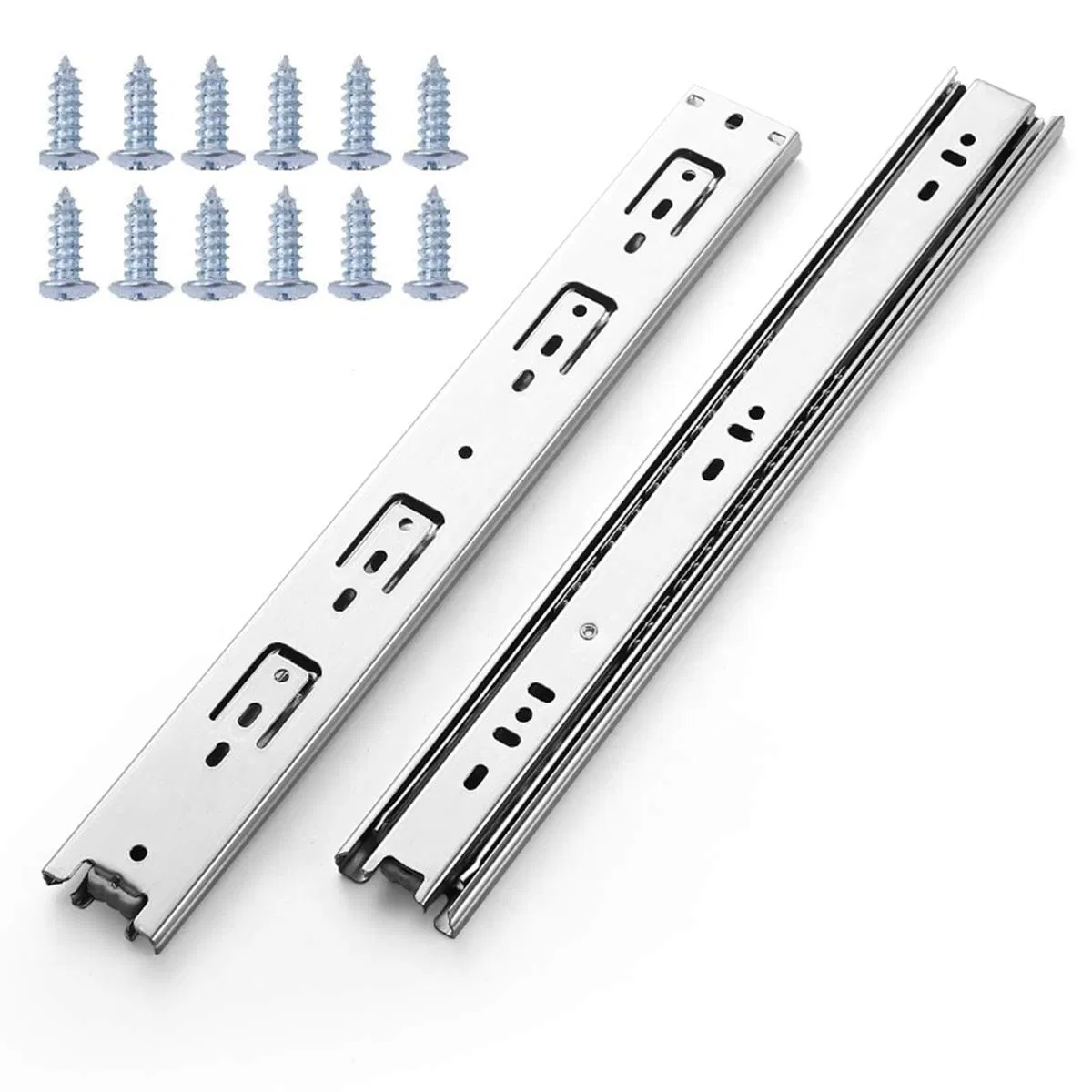 Hot Sale 35/45mm Zinc Plated Ball Bearing Drawer Slide Rail for Furniture