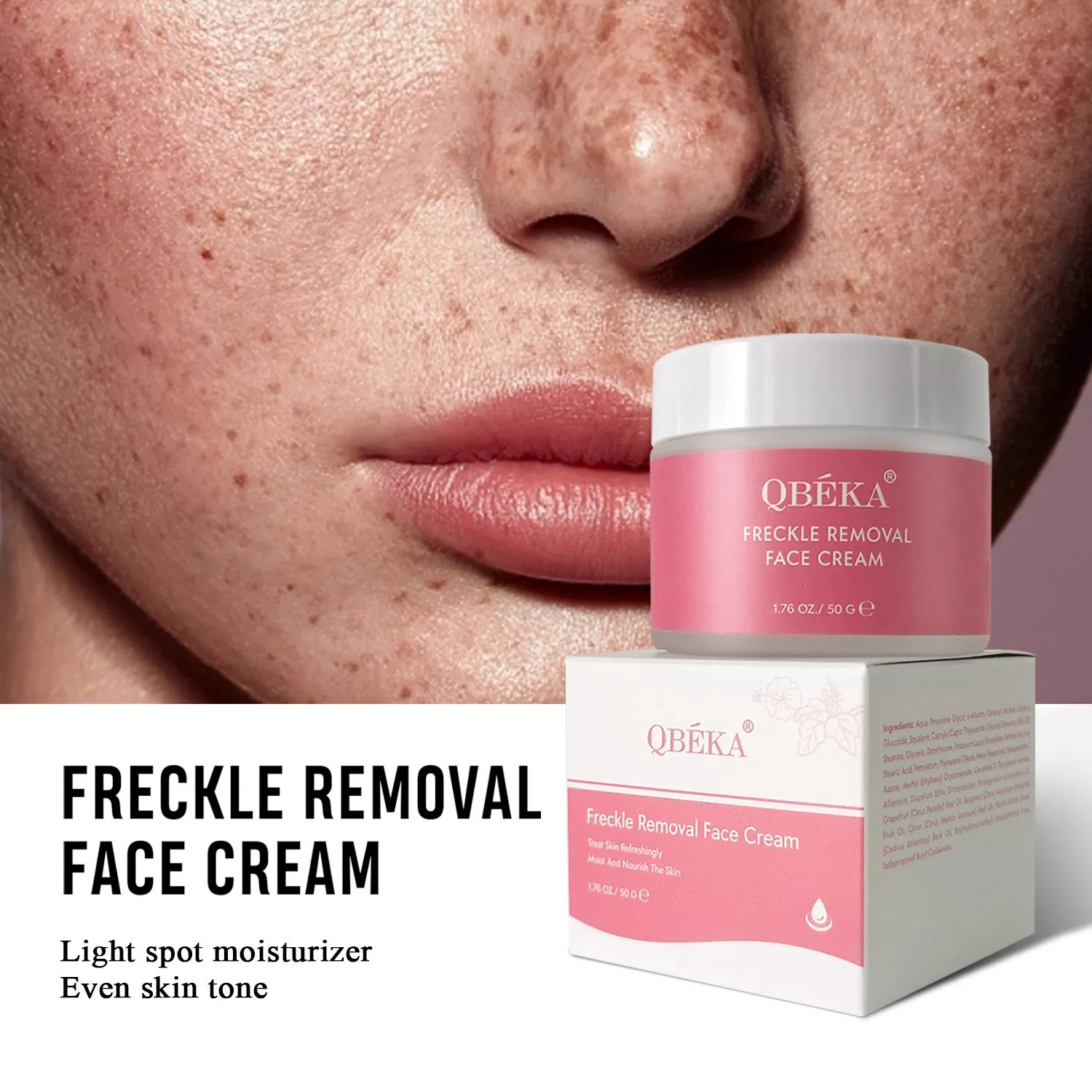 Qbeka Professional Anti-Freckle Brightening Cream for Men & Women - Daily Spot Treatment