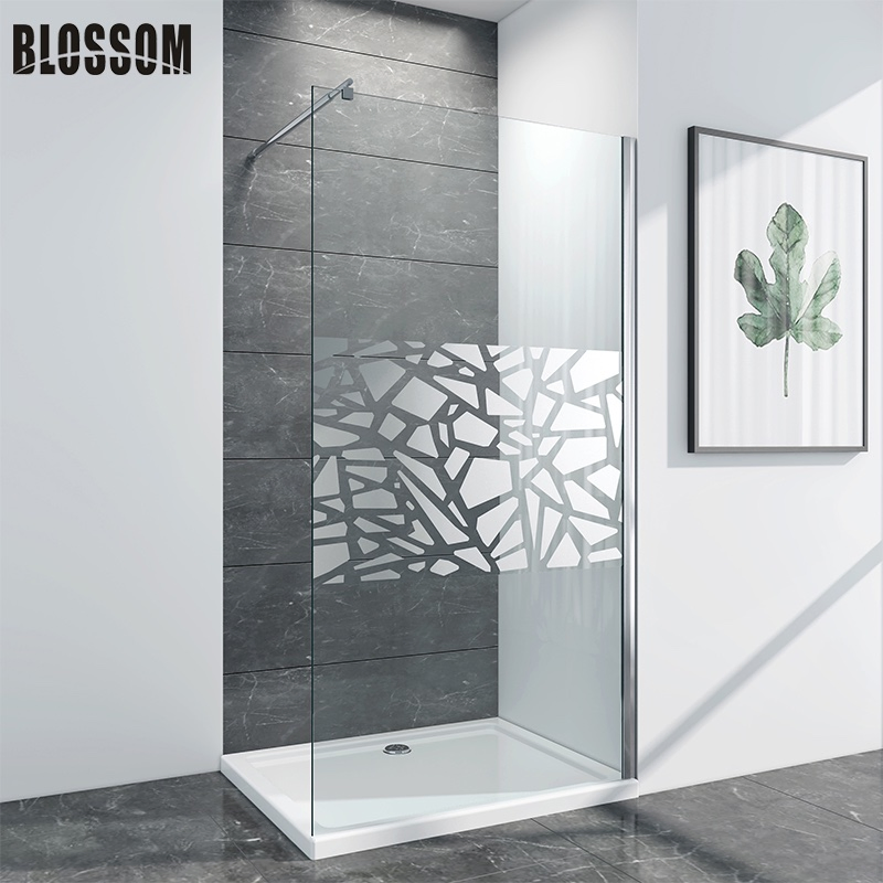 Wet Room Walk in Frosted Glass Shower Screen Door Bathroom