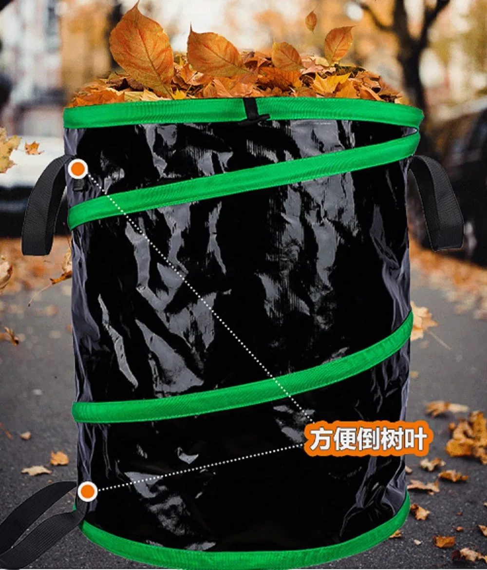 Large Capacity Waterproof Gardening Trash Bag with Reinforced Handles