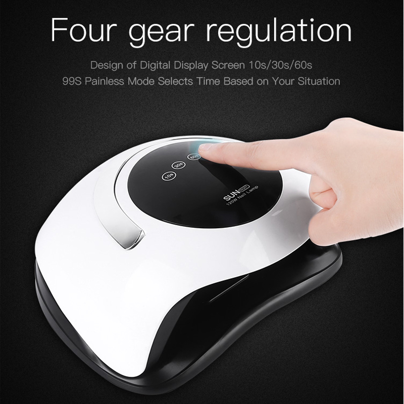 Professional Nail Dryer Nail Lamp 120W UV LED Gel Nail Polish Curing Lamp for Home and Salon