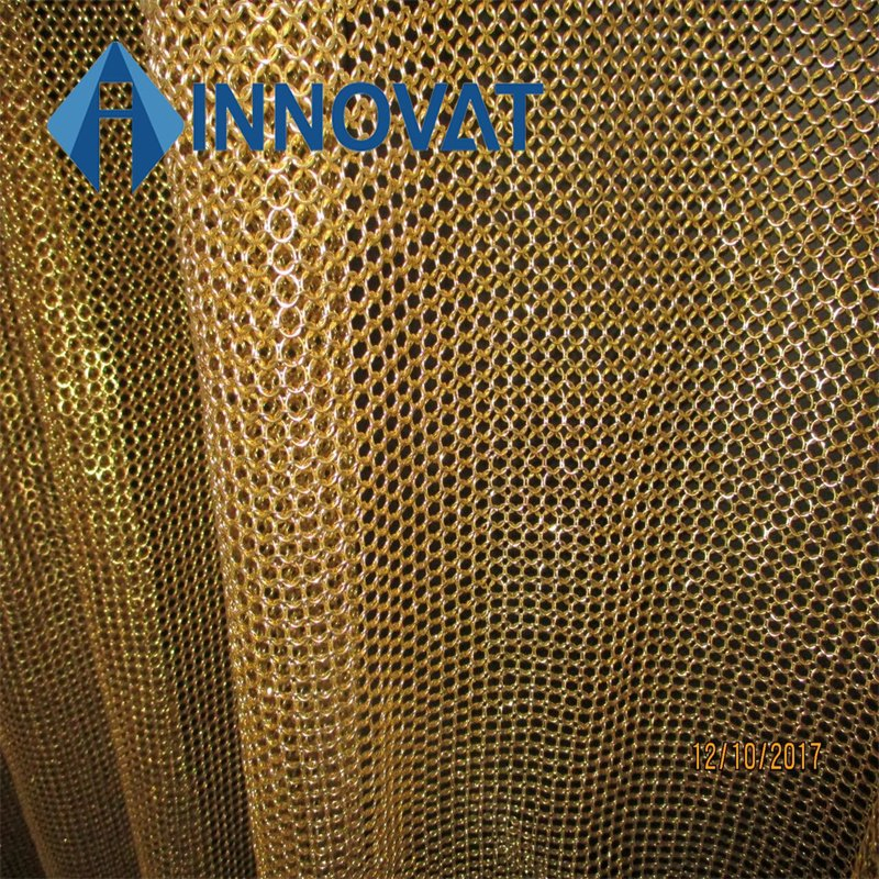 Ss Chainmail Ring Drapery Mesh with Metallic Colors, Decorative Ring Mesh Curtain/Carbon Steel Curtain, Stainless Curtain, Golden Curtain, Copper, Brass Curtain
