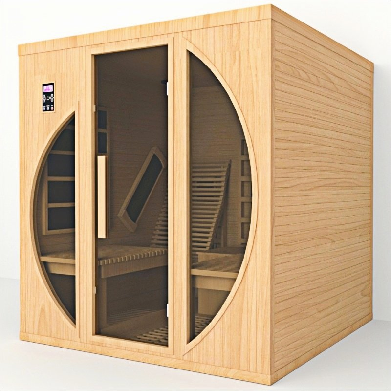 Уличная сауна-бочка с инфракрасным обогревом
