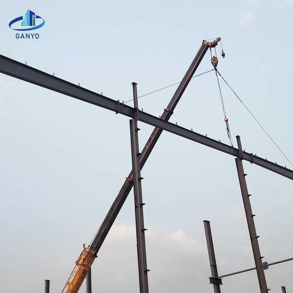 Light Prefab Building House with Good Price and High Quality H Columns Steel Structure