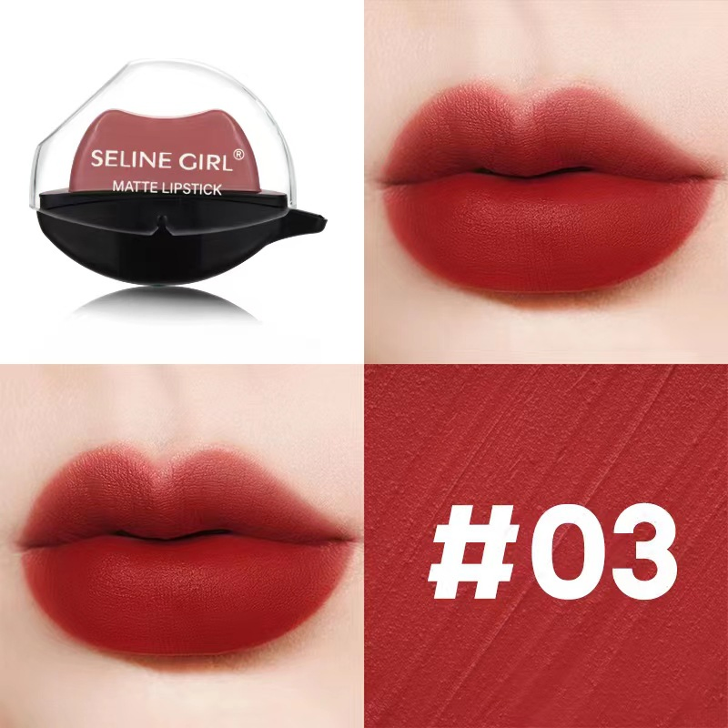 Seline Girl Lip Shaped Custom Private Label Matte Lazy Lipstick
