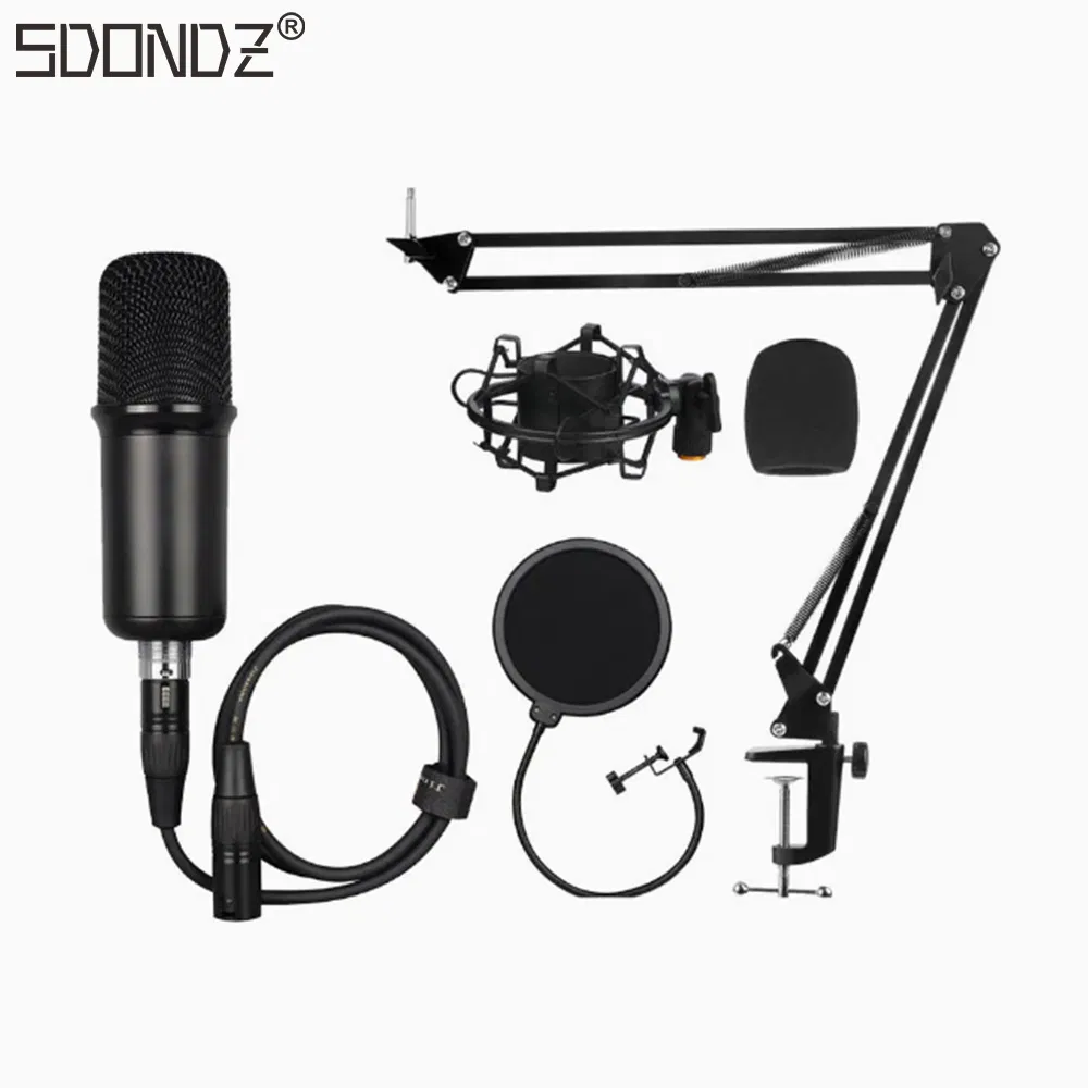 Professional Podcast XLR Connector Microphone with 48V Phantom Power