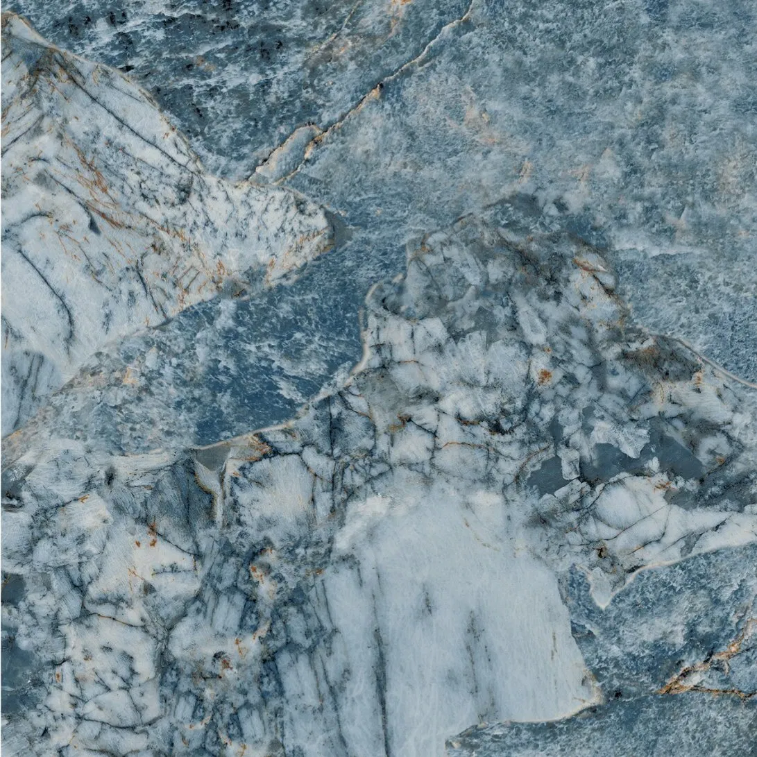 Manufacturer Foshan 3D Polished Glossy Dark Blue Ceramic Floor Tile Flooring Living Room Exterior Wall Tile