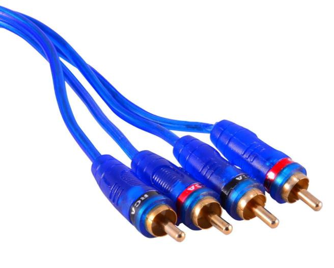 Кабель Y-типа 2RCA-2RCA, прозрачный