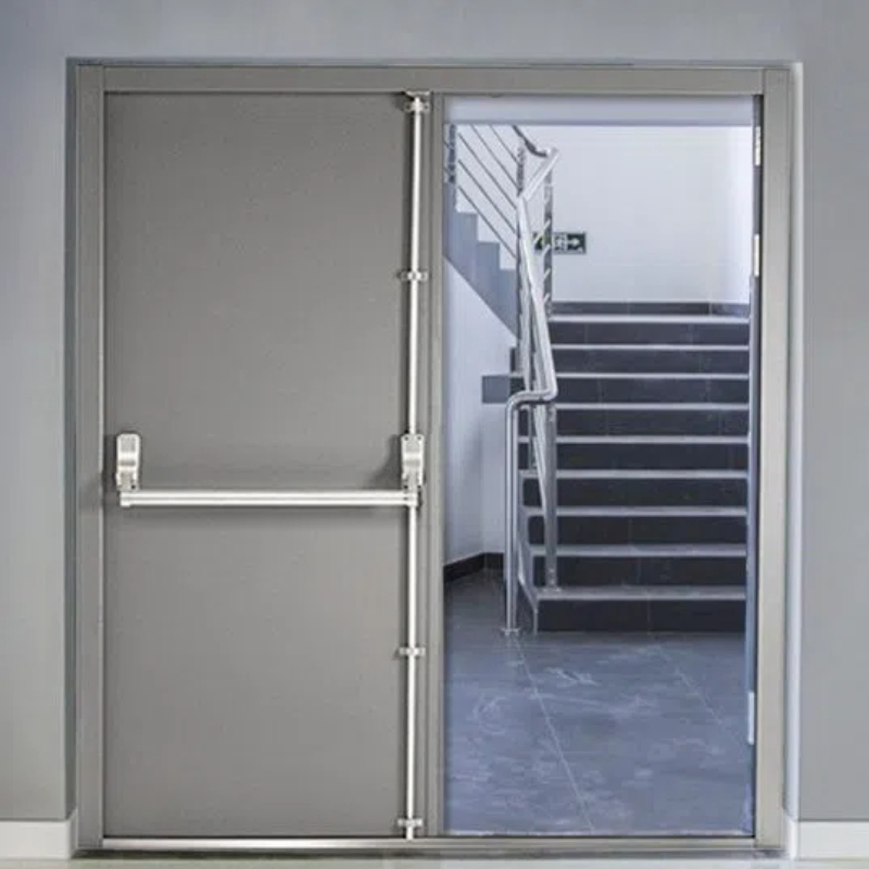 CE Certificate Fire Rated Metal Door with Panic Bar